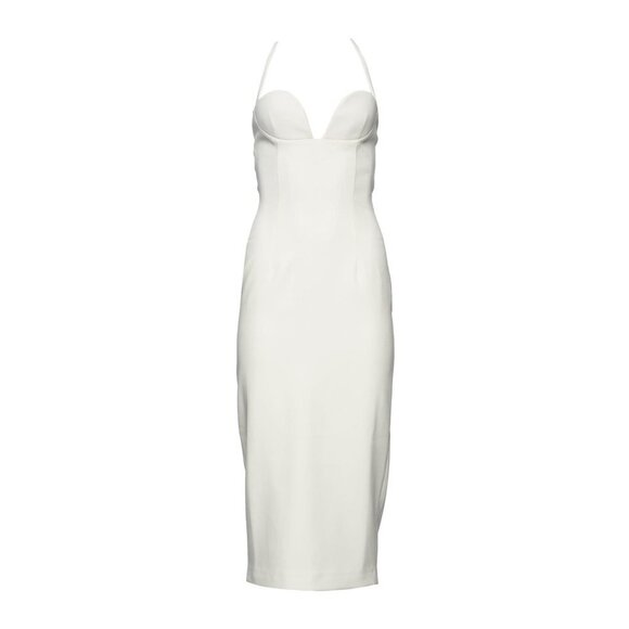 Retrofete Cheryl Dress in White New Womens Bodycon Pencil Midi - Picture 11 of 16